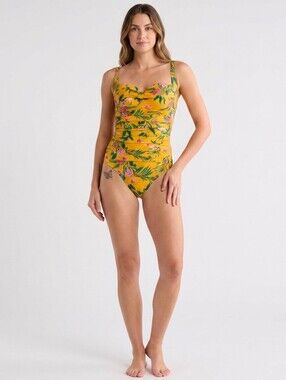 NWT ✨️ Nicole Miller Studio Bandeau One Piece Swimsuit Size S